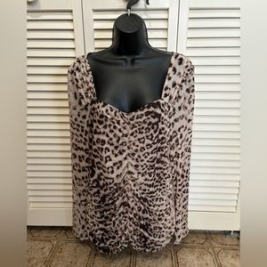 INC animal print top. NWT. XL